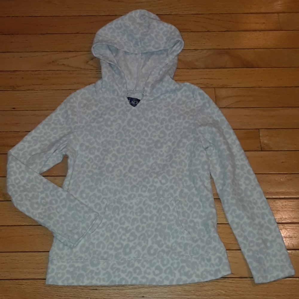 Cheetah Print Girls 7 / 8 pullover white leopard